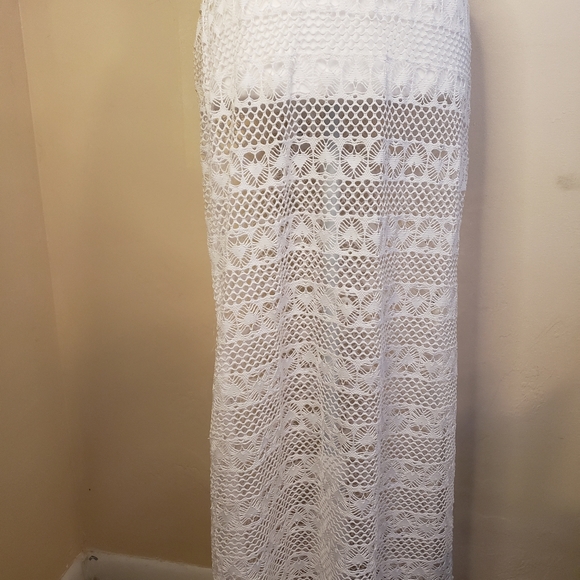 Blue Island Boho Lace Swim Cover Skirt - Picture 4 of 7